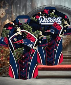 NFL New England Patriots Hawaii Shirt Flower Vibrant Beachy Shirts