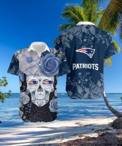 NFL New England Patriots Hawaiian Shirts Skull Halloween Embrace Game Day Island Style
