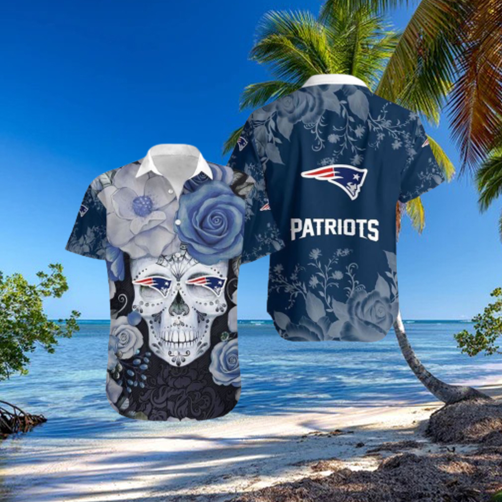 NFL New England Patriots Hawaiian Shirts Skull Halloween Embrace Game Day Island Style NFL New England Patriots Hawaiian Shirts Skull Halloween Embrace Game Day Island Style