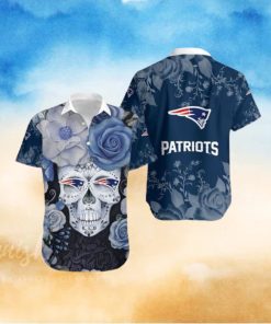 NFL New England Patriots Hawaiian Shirts Skull Halloween Embrace Game Day Island Style