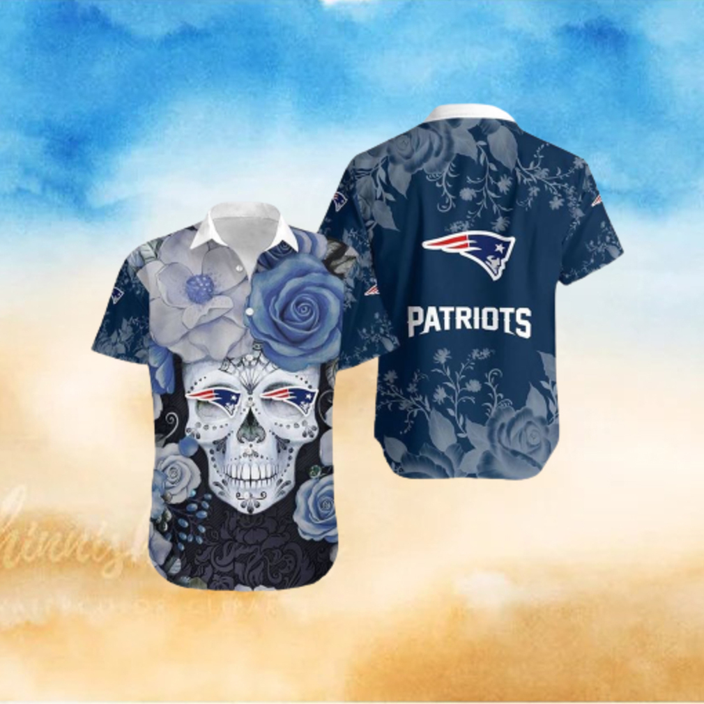NFL New England Patriots Hawaiian Shirts Skull Halloween Embrace Game Day Island Style NFL New England Patriots Hawaiian Shirts Skull Halloween Embrace Game Day Island Style