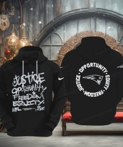 NFL New England Patriots Justice Opportunity Equity Freedom Hoodie