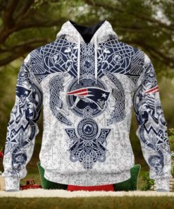 NFL New England Patriots Norse Viking Symbols 3D Hoodie