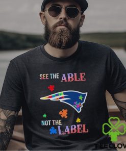 NFL New England Patriots T Shirt Autism Awareness See The Able Not The Label