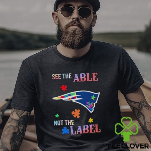 NFL New England Patriots T Shirt Autism Awareness See The Able Not The Label
