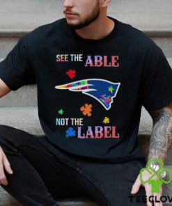 NFL New England Patriots T Shirt Autism Awareness See The Able Not The Label