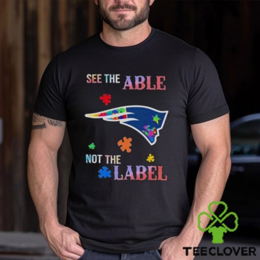 NFL New England Patriots T Shirt Autism Awareness See The Able Not The Label
