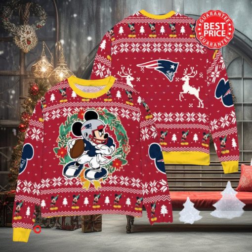 NFL New England Patriots x Mickey Mouse Christ Ugly Sweater