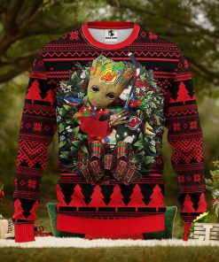 NFL New Jersey Devils Groot Hug Christmas Ugly Sweater
