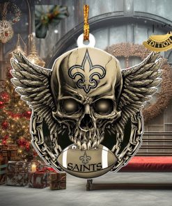 NFL New Orleans Saints 2023 Holiday Gifts Xmas Tree Decorations Skull Ornament