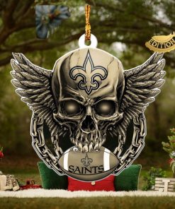 NFL New Orleans Saints 2023 Holiday Gifts Xmas Tree Decorations Skull Ornament