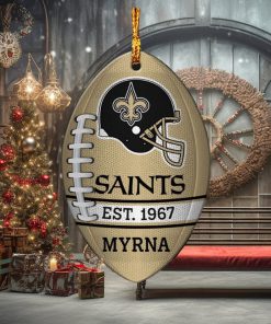 NFL New Orleans Saints Football Xmas Tree Decorations Custom Name Ornament