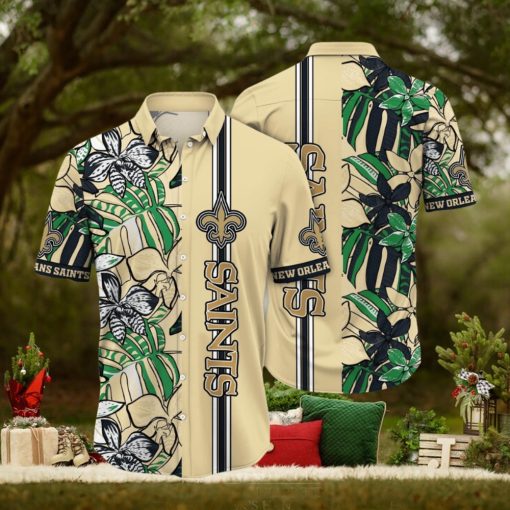 NFL New Orleans Saints Hawaii Shirt Flower Chic Aloha Fashion