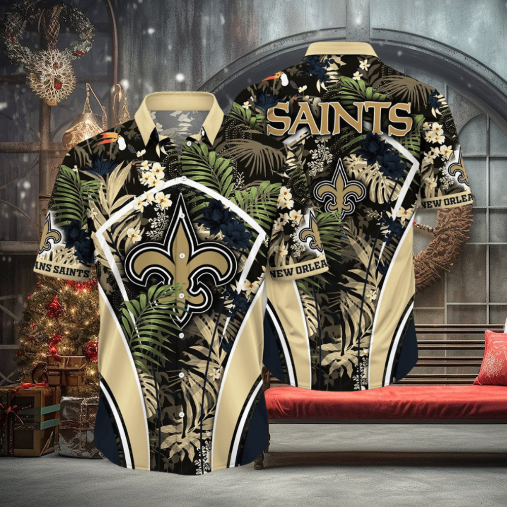 NFL New Orleans Saints Hawaii Shirt Flower Vibrant Beachy Shirts NFL New Orleans Saints Hawaii Shirt Flower Vibrant Beachy Shirts
