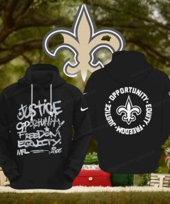 NFL New Orleans Saints Justice Opportunity Equity Freedom Hoodie