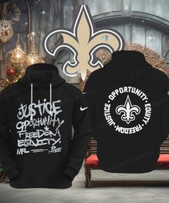 NFL New Orleans Saints Justice Opportunity Equity Freedom Hoodie