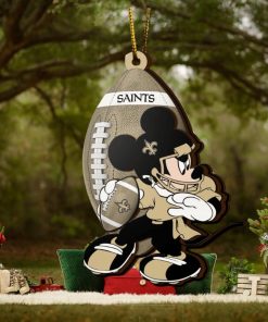 NFL New Orleans Saints Mickey Mouse Christmas Ornament