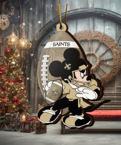 NFL New Orleans Saints Mickey Mouse Christmas Ornament