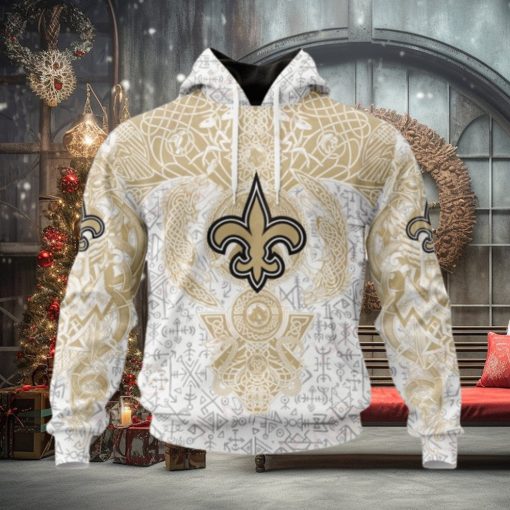 NFL New Orleans Saints Norse Viking Symbols 3D Hoodie