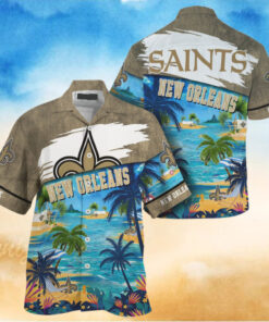NFL New Orleans Saints Palm Tree Hot Summer Hawaiian Shirt Gifts Sport Fans