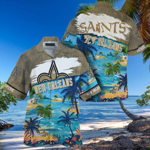 NFL New Orleans Saints Palm Tree Hot Summer Hawaiian Shirt Gifts Sport Fans