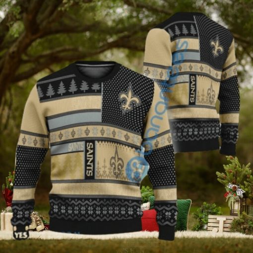 NFL New Orleans Saints Slogan Design Ugly Christmas Sweater Gift For Fans