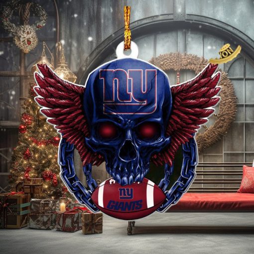 NFL New York Giants 2023 Holiday Gifts Xmas Skull Tree Decorations Ornament