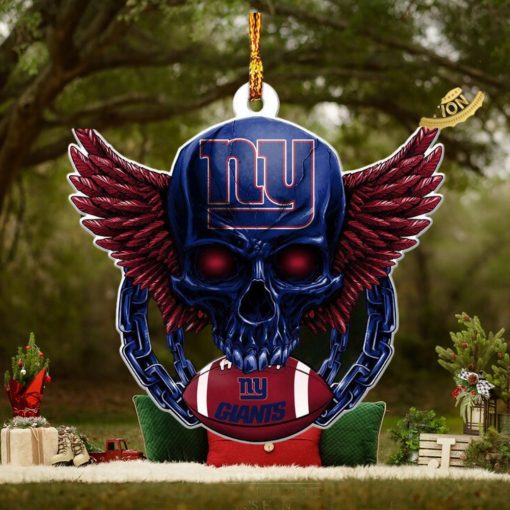 NFL New York Giants 2023 Holiday Gifts Xmas Skull Tree Decorations Ornament