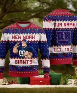 NFL New York Giants Cute Mascot Custom Ugly Christmas Sweater