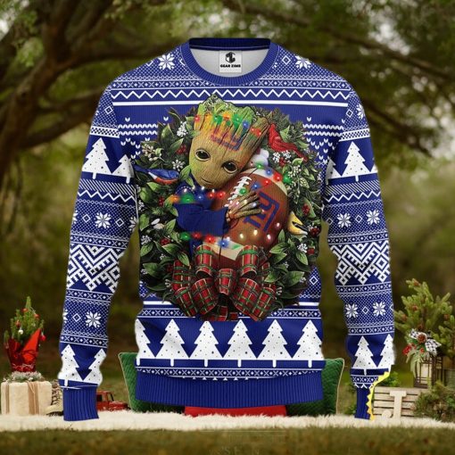 NFL New York Giants Groot Hug Christmas Ugly Sweater