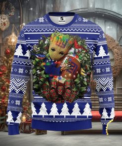 NFL New York Giants Groot Hug Christmas Ugly Sweater