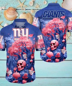 NFL New York Giants Halloween Skull Pumpkin Hawaiian Shirt