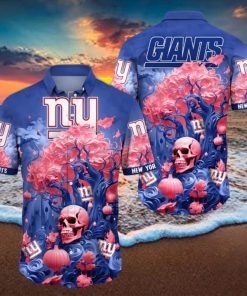 NFL New York Giants Halloween Skull Pumpkin Hawaiian Shirt