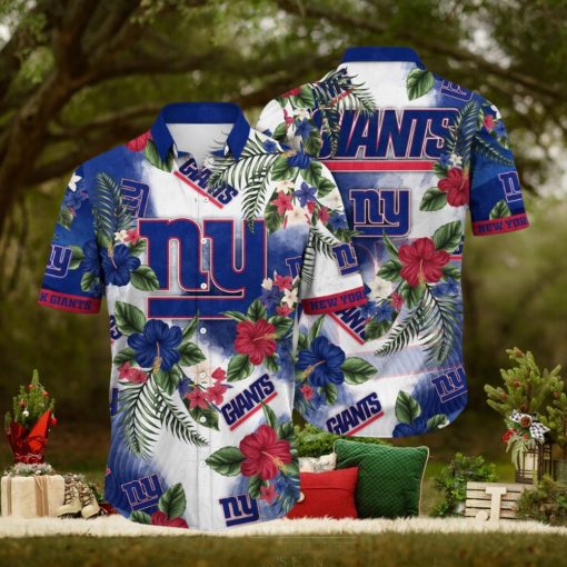 NFL New York Giants Hawaii Shirt Flower Trendy Floral Tops