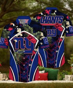 NFL New York Giants Hawaii Shirt Flower Vibrant Beachy Shirts