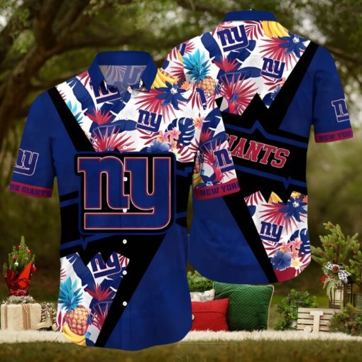 NFL New York Giants Hawaiian Shirt Flower Island Tropical Flower Style Shirt