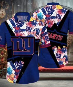 NFL New York Giants Hawaiian Shirt Flower Island Tropical Flower Style Shirt