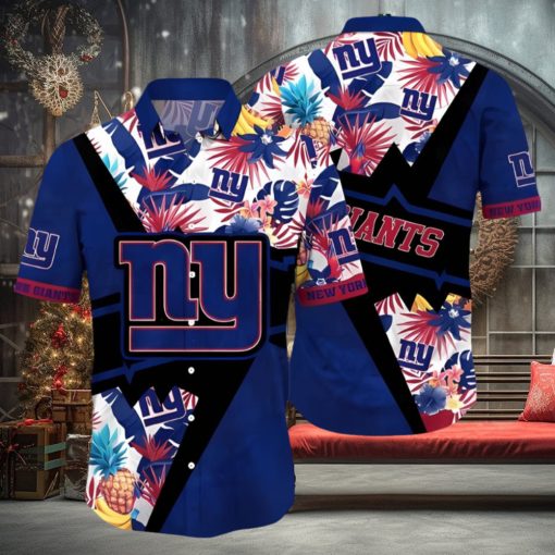 NFL New York Giants Hawaiian Shirt Flower Island Tropical Flower Style Shirt