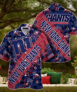 NFL New York Giants Hawaiian Shirt With Tropical Pattern Flamingo Printed For Fans