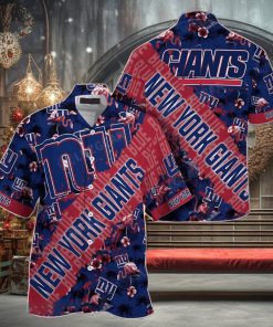 NFL New York Giants Hawaiian Shirt With Tropical Pattern Flamingo Printed For Fans