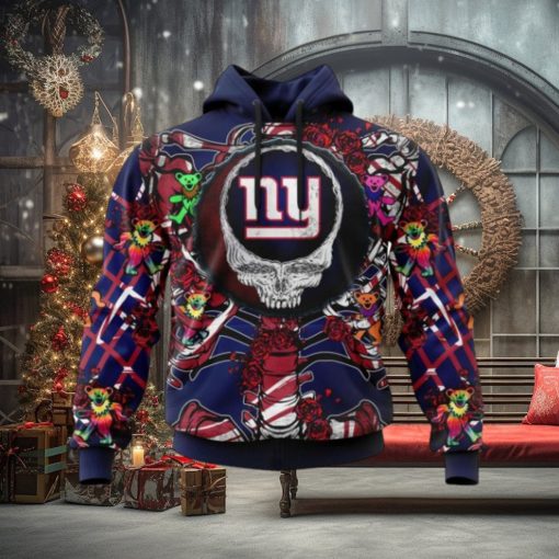 NFL New York Giants Mix Grateful Dead, Personalized Name & Number Specialized Concepts Kits 3D Hoodie