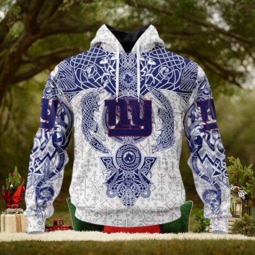 NFL New York Giants Norse Viking Symbols 3D Hoodie