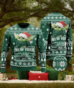 NFL New York Jets Cute Baby Yoda Sweater