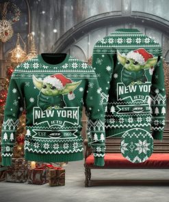 NFL New York Jets Cute Baby Yoda Sweater