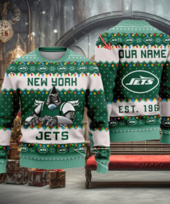 NFL New York Jets Cute Mascot Custom Ugly Christmas Sweater