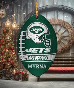 NFL New York Jets Football Xmas Custom Name Tree Decorations Christmas Gift For Fans Ornament