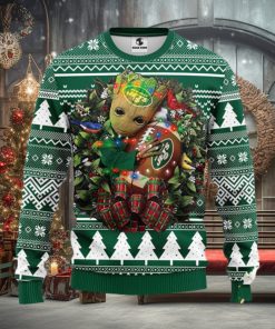 NFL New York Jets Groot Hug Christmas Ugly Sweater