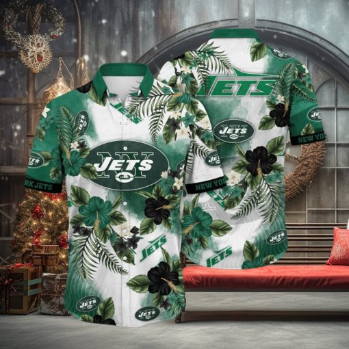 NFL New York Jets Hawaii Shirt Flower Trendy Floral Tops