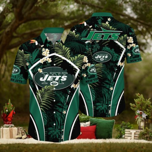 NFL New York Jets Hawaii Shirt Flower Vibrant Beachy Shirts