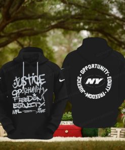 NFL New York Jets Justice Opportunity Equity Freedom Hoodie